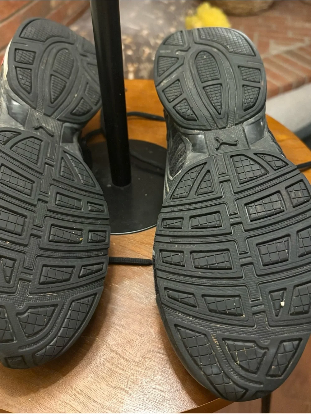 Puma Black Mesh Athletic Sneakers with Ref Logo